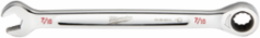 7/16 Inch SAE Ratcheting Combination Wrench, 6.75 Inch Length, Steel