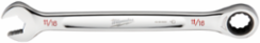 11/16 Inch SAE Ratcheting Combination Wrench, 144 Positions, Chrome Steel