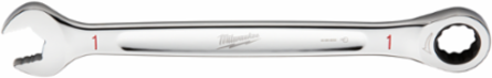 1 Inch SAE Ratcheting Combination Wrench with 144 Positions, Steel Construction