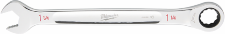 1-1/4 Inch Ratcheting Combination Wrench, 2.5° Arc Swing, 144 Positions, Chrome Vanadium Steel
