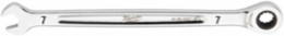 7MM Ratcheting Combination Wrench, Chrome Vanadium Steel, 144 Positions