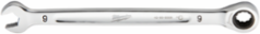9MM Metric Ratcheting Combination Wrench, 2.5 Degree Arc Swing, Steel