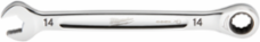 14MM Ratcheting Combination Wrench, 2.5° Arc Swing, 144 Positions, Steel