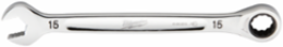 15MM Metric Ratcheting Combination Wrench, 2.5° Arc Swing, 144 Positions