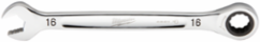 16MM Ratcheting Combination Wrench, 144 Positions, Chrome, Steel