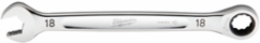 18MM Ratcheting Combination Wrench, 2.5 Degree Arc Swing, 144 Positions