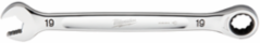 19MM Metric Ratcheting Combination Wrench, 144 Positions, Steel, Chrome