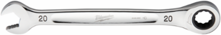 20MM Metric Ratcheting Combination Wrench, 144 Positions, Steel Construction