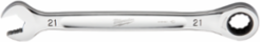 21MM Metric Ratcheting Combination Wrench, 2.5 Degrees Arc Swing, 144 Positions