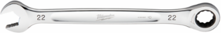 22MM Ratcheting Combination Wrench, 144 Positions, Steel, Lifetime Guarantee