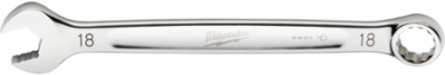 18MM Combination Wrench, Steel, Chrome Finish, 25% More Torque