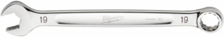 19MM Combination Wrench, MAXBITE™ Grip, Steel, Chrome Finish, 12 Point
