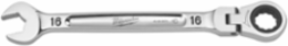 16mm Flex Head Ratcheting Combination Wrench, 144 Positions, Chrome Vanadium Steel