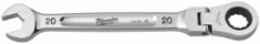 20mm Flex Head Ratcheting Combination Wrench, 144 Ratcheting Positions, Chrome Vanadium Steel