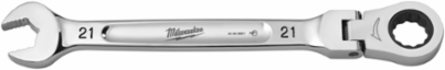 21mm Flex Head Ratcheting Combination Wrench, 144 Positions, Chrome Vanadium Steel