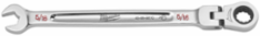 5/16 Inch Flex Head Ratcheting Combination Wrench, 144 Positions, Chrome Vanadium Steel
