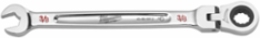 3/8 Inch Flex Head Ratcheting Combination Wrench, 144 Positions, Chrome Vanadium Steel