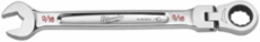 9/16 Inch Flex Head Ratcheting Combination Wrench, Chrome Vanadium Steel, 7.8 Inch Length