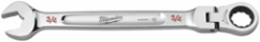 3/4 Inch Flex Head Ratcheting Combination Wrench, 144 Positions, Chrome Vanadium Steel