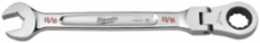 13/16 Inch Flex Head Ratcheting Combination Wrench, Chrome Vanadium Steel, 144 Positions