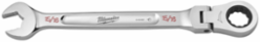 15/16 Inch Flex Head Ratcheting Combination Wrench, Chrome Vanadium Steel, 144 Positions