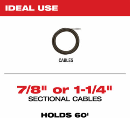 Cable Container for M18 FUEL Sewer Machine, Holds 4 Sections of 7/8" Cables