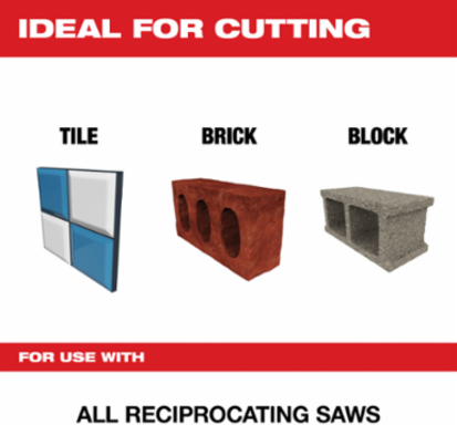 9 Inch Carbide Grit SAWZALL® Blade - 3 Pack, Coarse Grit, Universal Tang