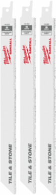 9 Inch Carbide Grit SAWZALL® Blade - 3 Pack, Coarse Grit, Universal Tang