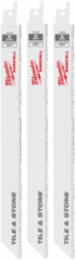 9 Inch Carbide Grit SAWZALL® Blade - 3 Pack, Coarse Grit, Universal Tang
