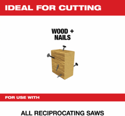 6" 5 TPI SAWZALL® Blade for Wood with Nails (5 PK)