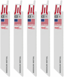 6 Inch 18 TPI SAWZALL® Blade for Medium Metal - 5 Pack, Bimetal Construction
