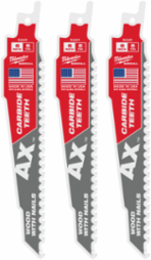 6 Inch 5 TPI Carbide Tooth SAWZALL Blade for Wood with Nails, Individual