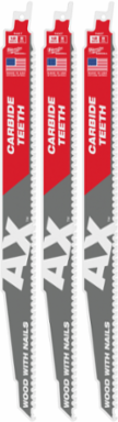12 Inch 5 TPI Carbide Tipped Reciprocating Saw Blade for Wood