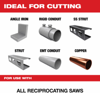 9 Inch 10 TPI TORCH™ Carbide Teeth SAWZALL® Blade for Medium Metal