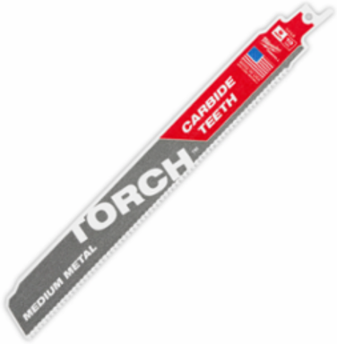 9 Inch 10 TPI TORCH™ Carbide Teeth SAWZALL® Blade for Medium Metal