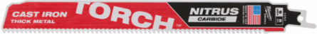 9 Inch 8 TPI TORCHTM NITRUSTM Carbide Sawzall Blade for Cast Iron