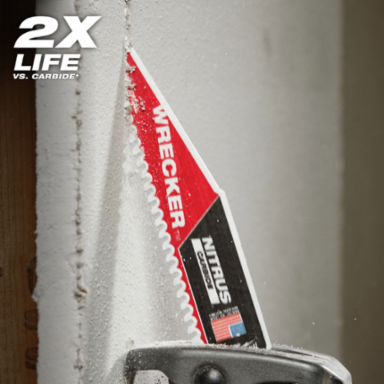 6 Inch WRECKERTM NITRUSTM Carbide SAWZALL  Blade, 6TPI for Multi-Material Cutting