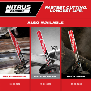 9 Inch WRECKERTM SAWZALL  Blade, 6 TPI, All-Purpose, Carbide Tipped