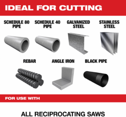 9 Inch 8 TPI TORCH™ SAWZALL® Blades, Carbide Teeth (3 Pack)