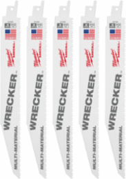 9 Inch 7/11 TPI WRECKERTM SAWZALL Blade Set for Multi-Material (5 PK)