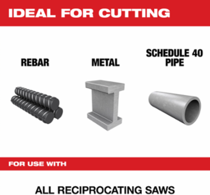 6 Inch 10 TPI TORCHTM SAWZALL  Blade Set for Thick Metal (5 Pack)