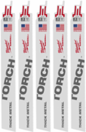 6 Inch 10 TPI TORCH™ SAWZALL® Blade Set for Thick Metal (5 Pack)