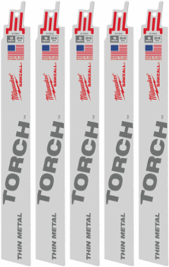 9 Inch 24 TPI TORCH™ SAWZALL® Blades for Metal Cutting (5 Pack)