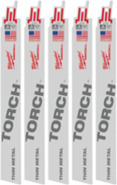 9 Inch 24 TPI TORCH™ SAWZALL® Blades for Metal Cutting (5 Pack)