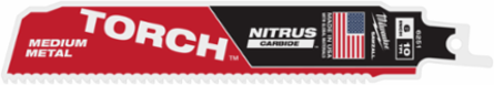 6 Inch 10 TPI NITRUS Carbide SAWZALL Blade for Medium Metal