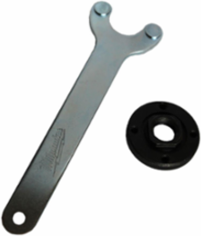 Grinder Flange Nut Kit, 5/8 Inch x 11 Spindle, Includes Wrench, Steel