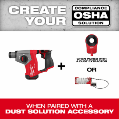 SDS-Plus DUST TRAP™ Drilling Shroud, 12.48 Inch Length, Universal Fit, OSHA Compliant