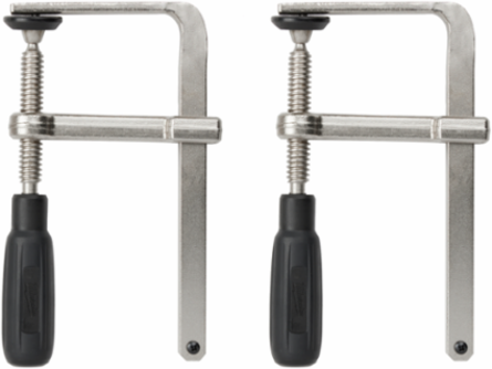 Guide Rail Clamps 5 Inch Width, 8.25 Inch Length, Steel & Plastic, 2-Pack