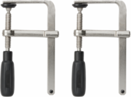 Guide Rail Clamps 5 Inch Width, 8.25 Inch Length, Steel & Plastic, 2-Pack