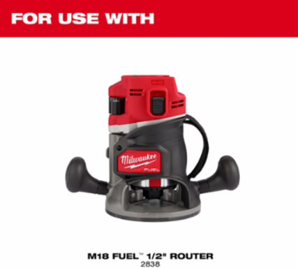 1/2 Inch Router Plunge Base with 2.5 Inch Plunge Depth and Aluminum Body